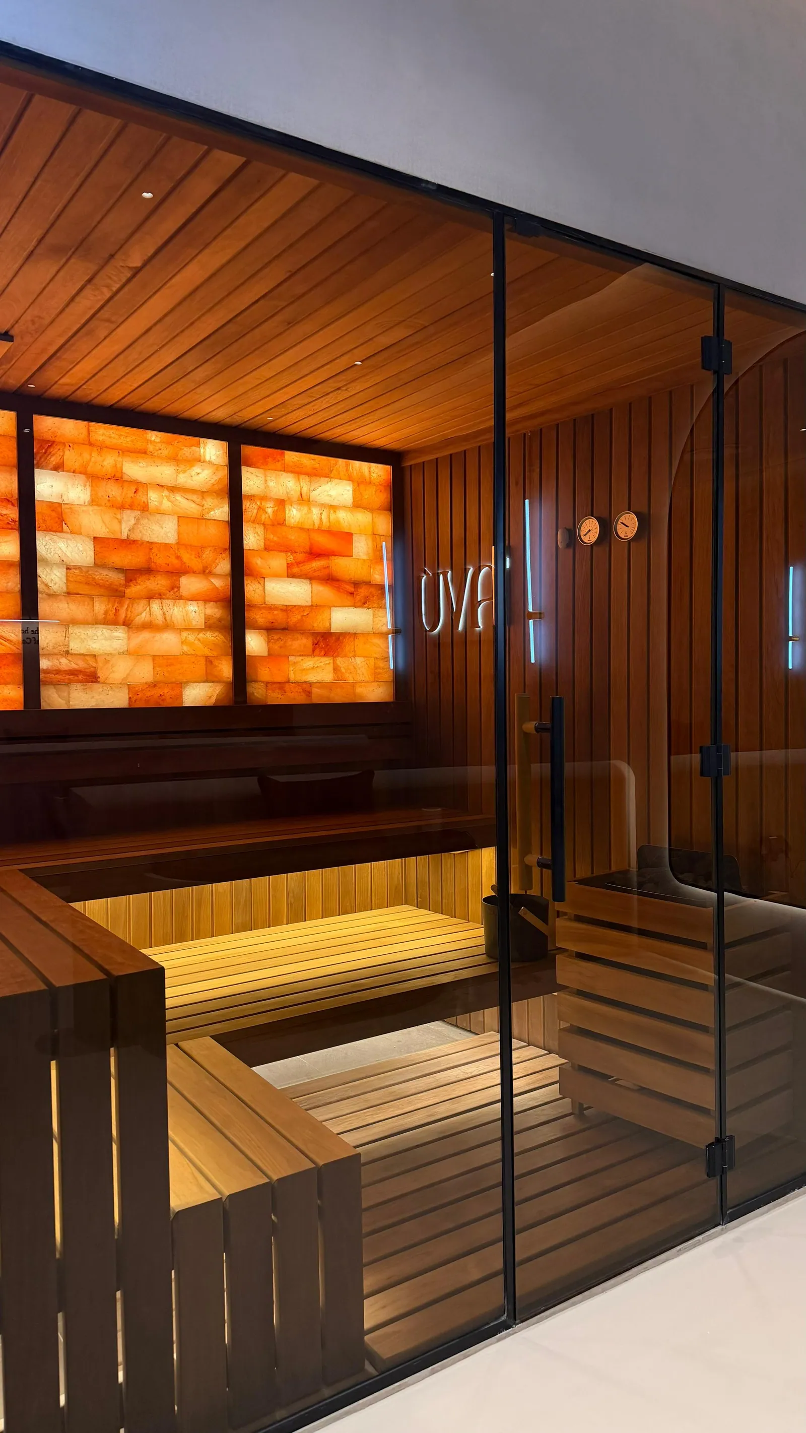 Himalayan salt sauna at TAVÚ Studio
